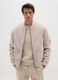 Beige wool blend bomber regular fit with zip_2