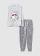 Grey regular fit Christmas pyjamas with print_4
