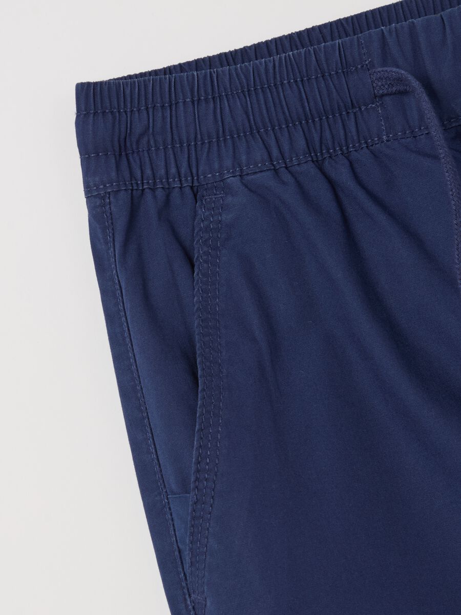Poplin joggers with drawstring_3