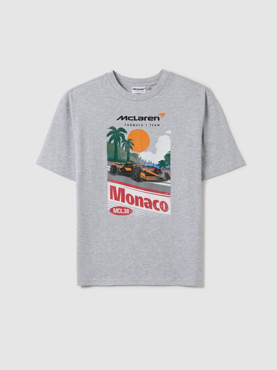 Grey T-shirt with McLaren print_3