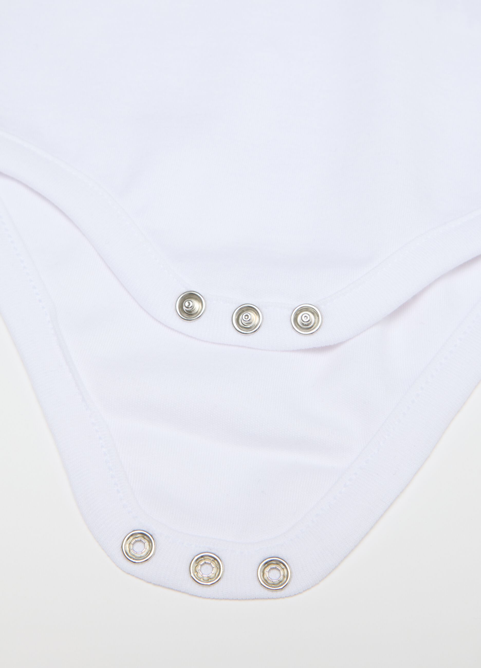 Pure White Cotton Baby Bodysuit Tripack