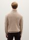 Beige Regular Fit Turtleneck Sweater with Cable Design_3
