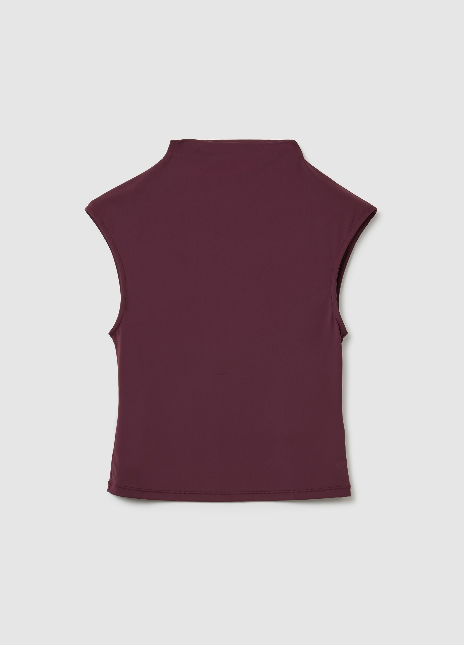 Top senza maniche bordeaux