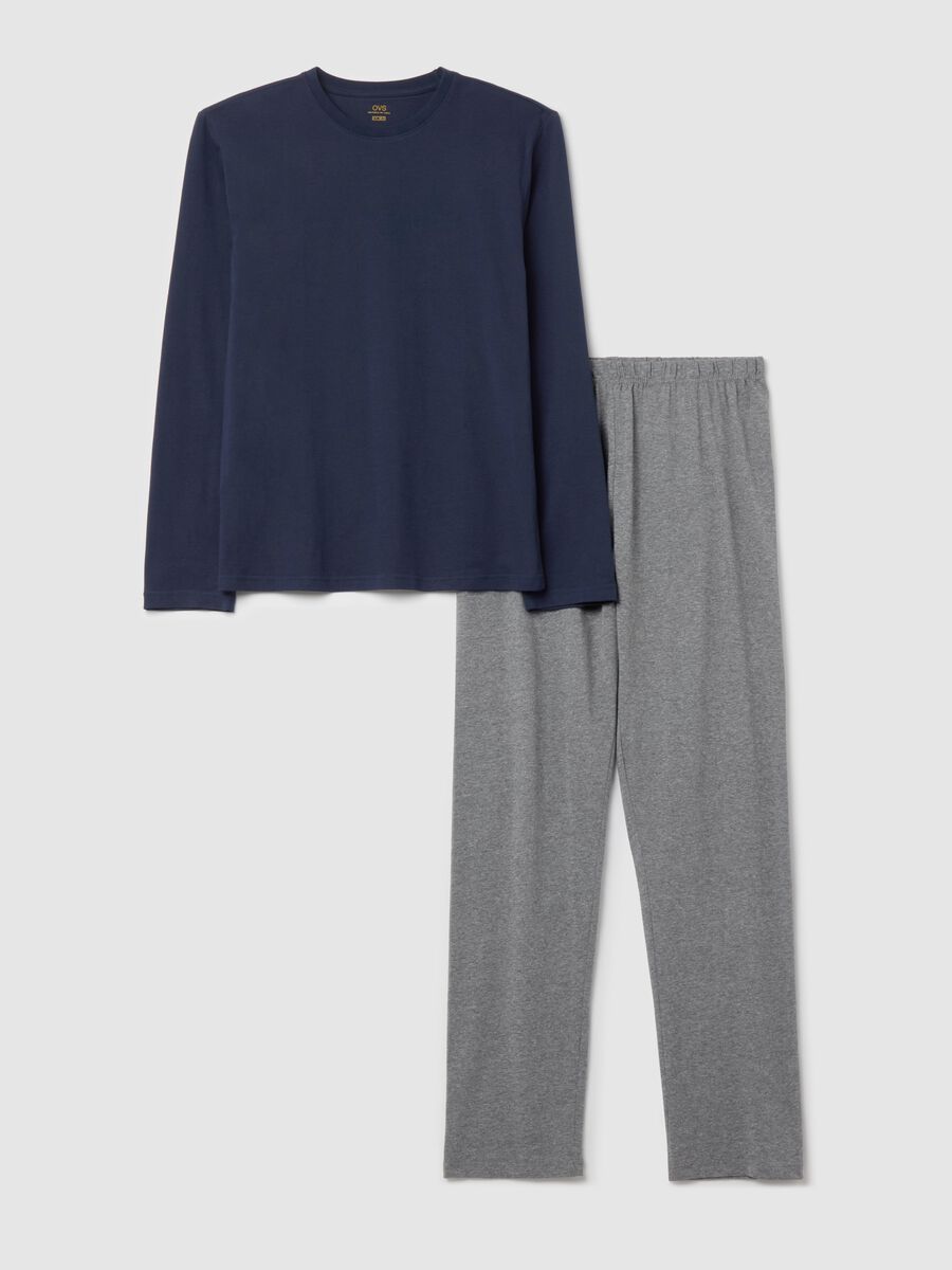 Long pyjamas with round neck in cotton_4