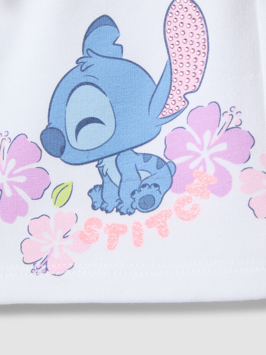 White stretch cotton shorts for girls regular fit_3