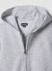 Grey hoodie in pure organic cotton with star for girls_2