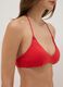 Red triangle bikini top in stretch fabric_3