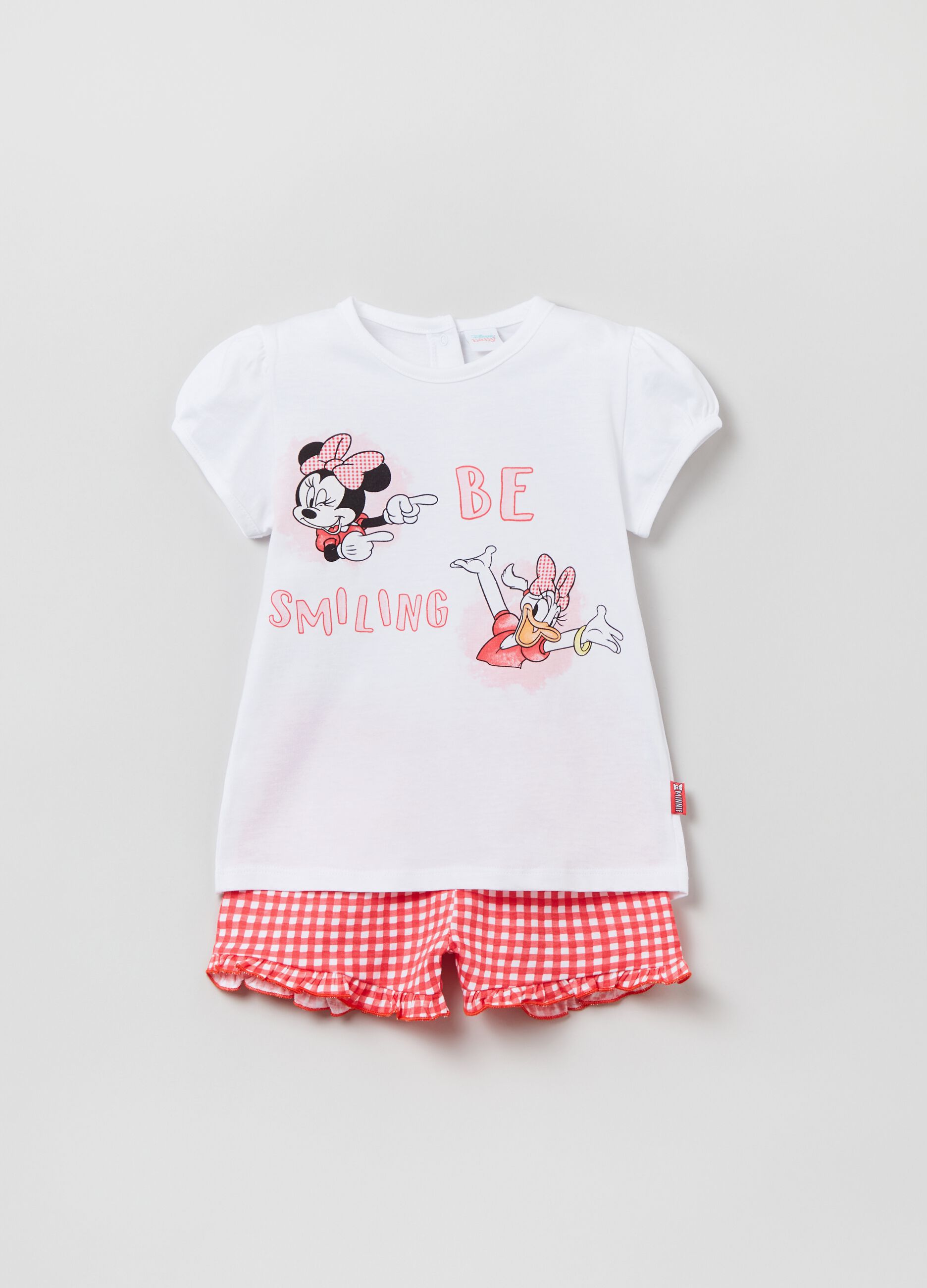 Short pyjamas with Minnie Mouse and Daisy Duck print