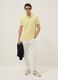 Yellow short-sleeve organic cotton polo shirt, regular fit_1