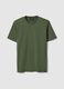 Green pure cotton crew neck T-shirt relaxed fit_4