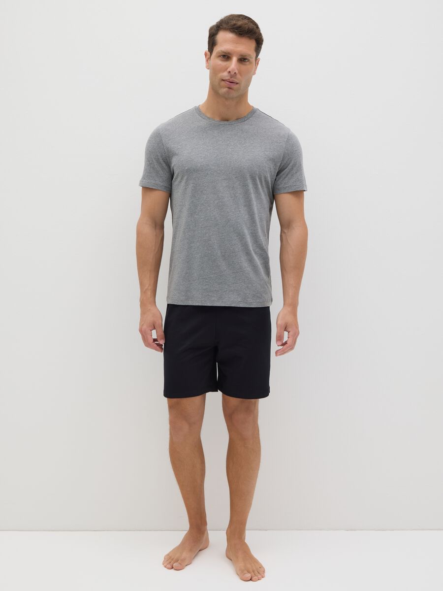 Short cotton pyjamas with round neck_0