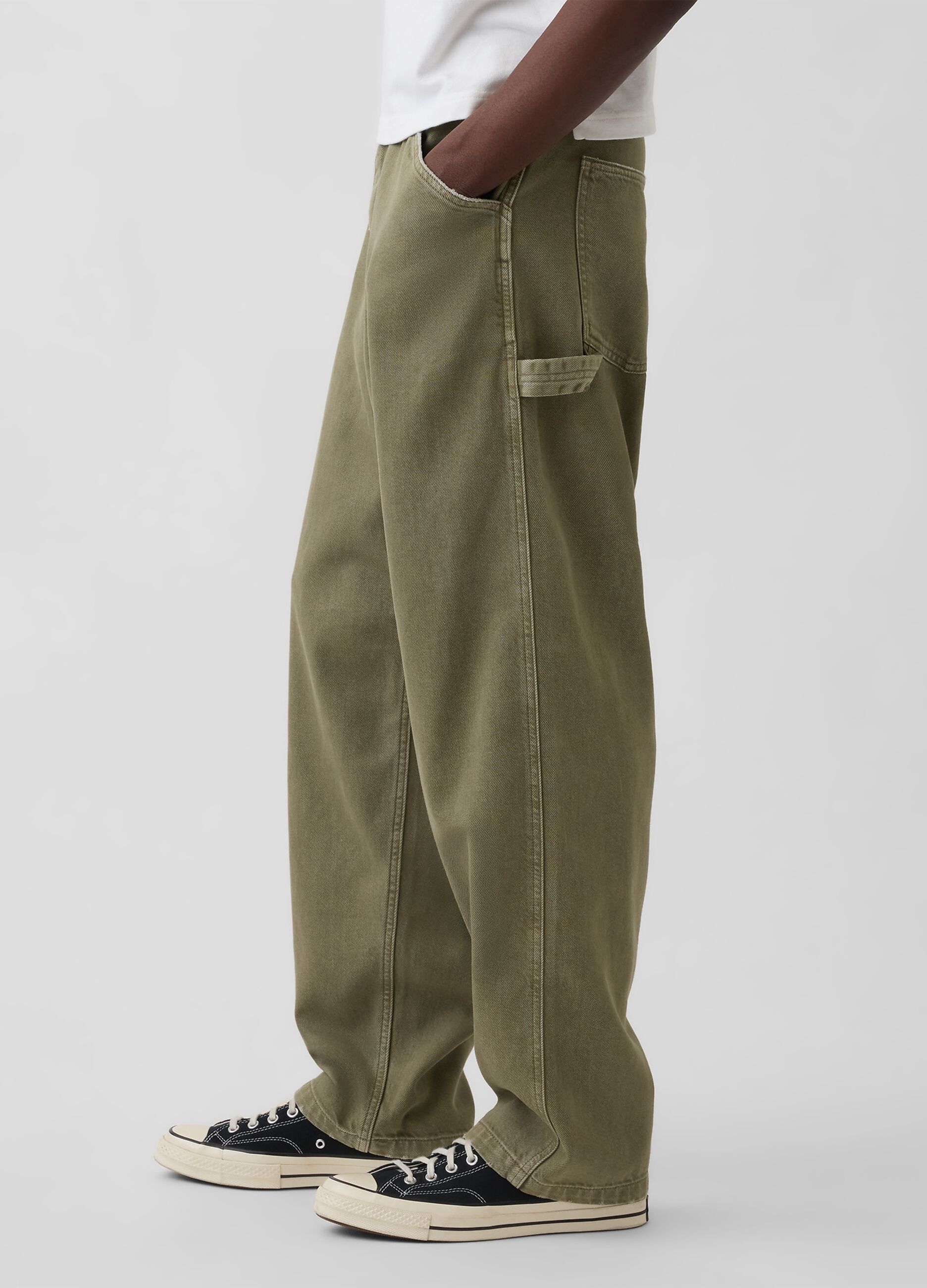 Cotton and lyocell blend trousers