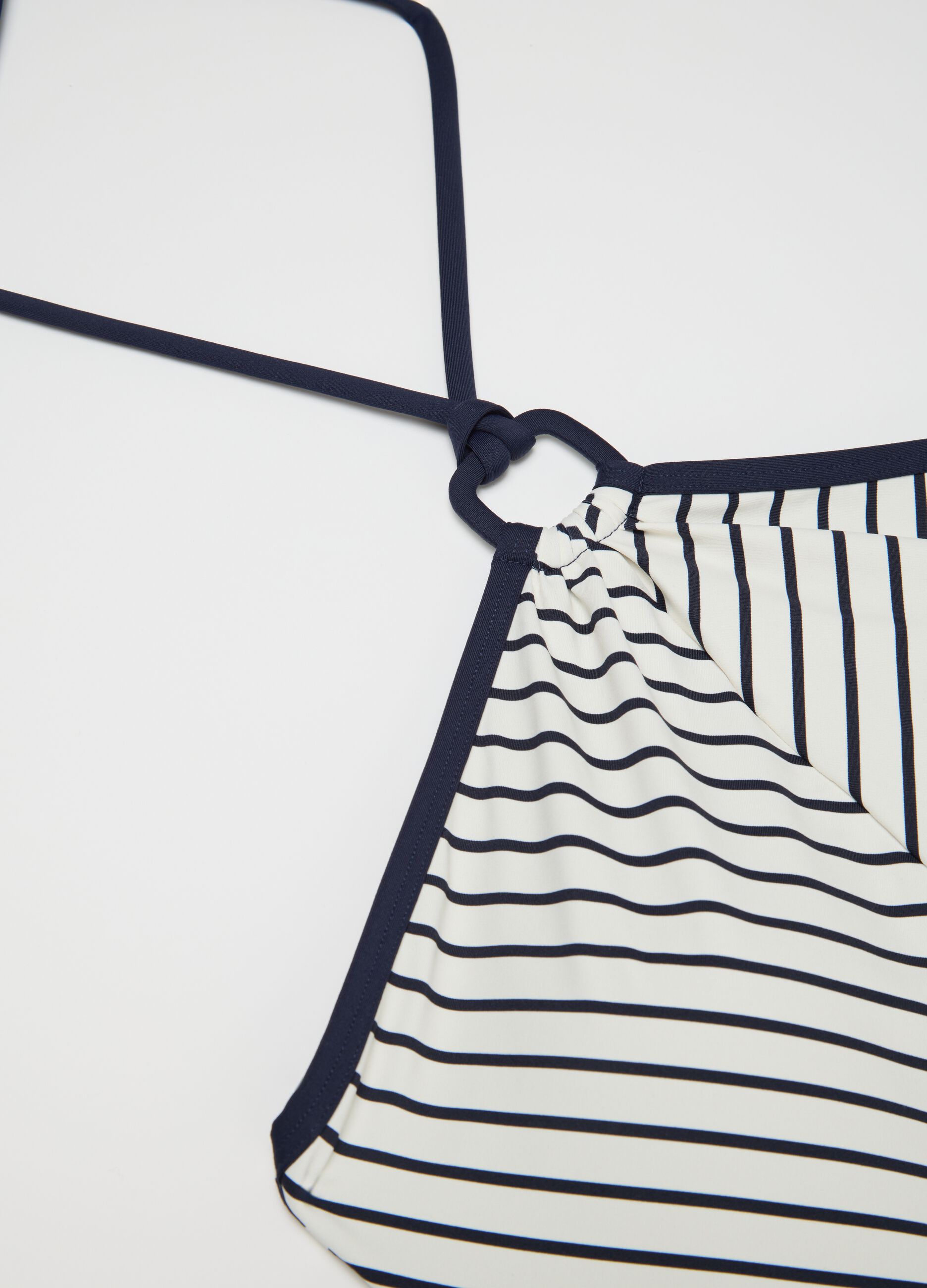 Women's one-piece swimsuit in multicoloured stretch fabric