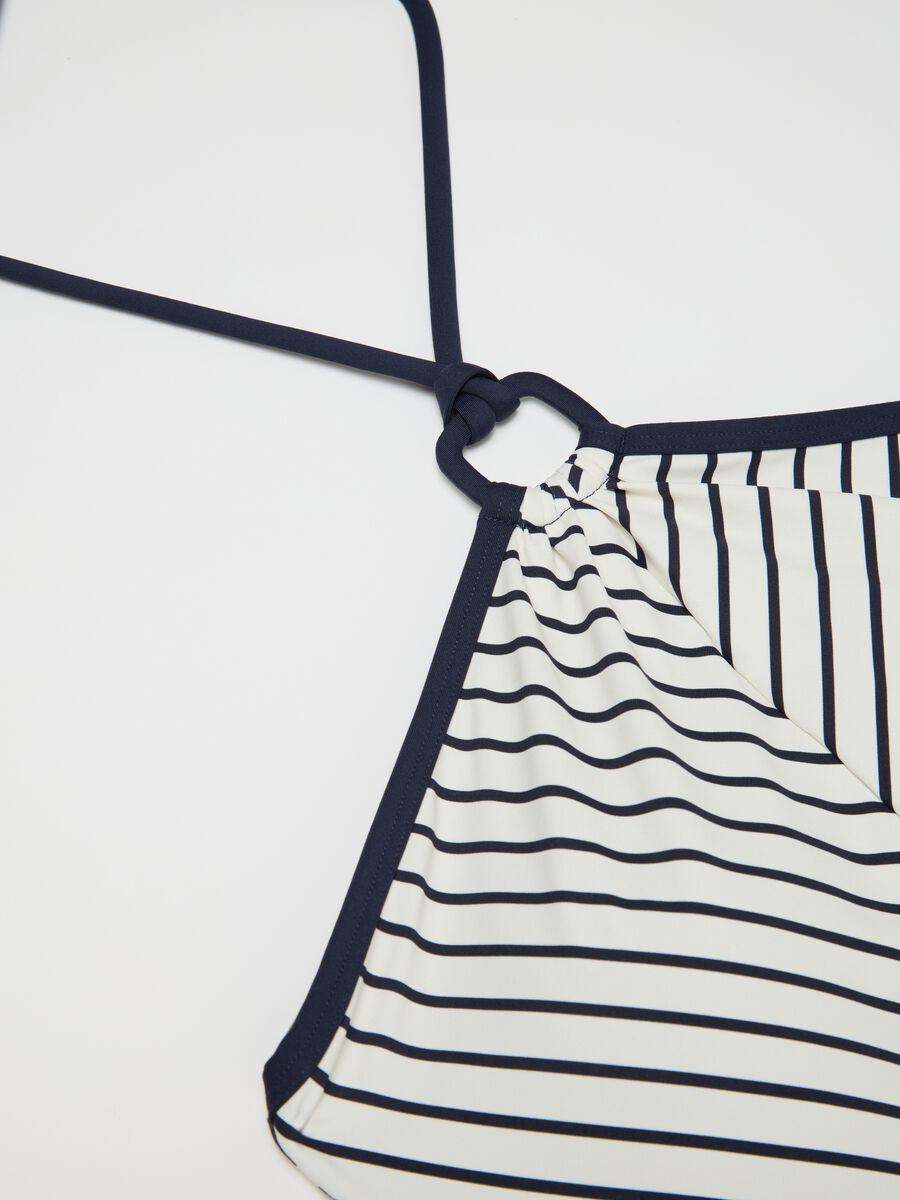 Women's one-piece swimsuit in multicoloured stretch fabric_5