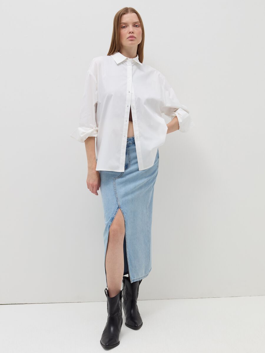 Oversized shirt in poplin_1