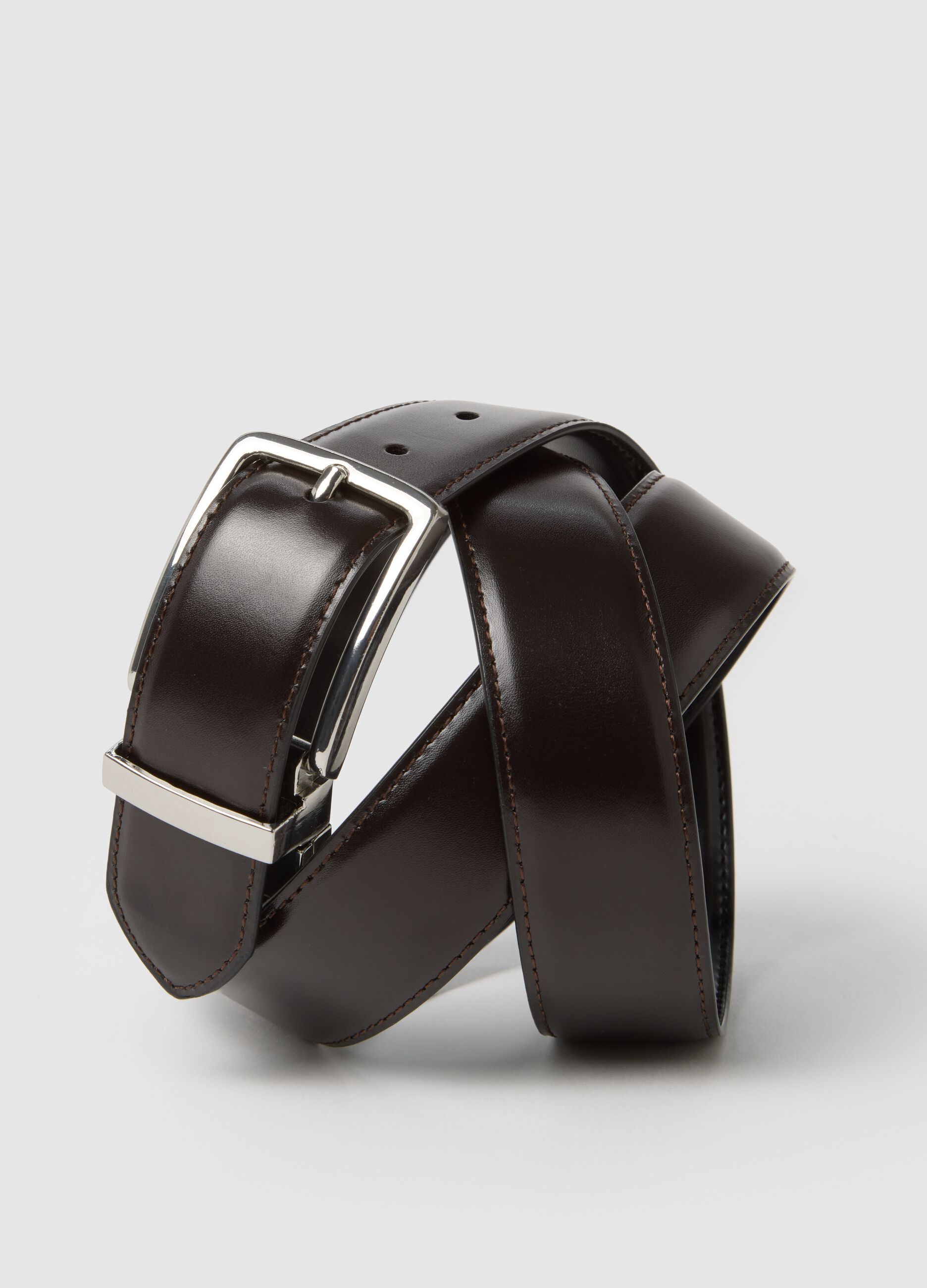 Multicolour genuine leather belt
