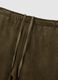 Green corduroy cotton trousers with regular fit_5
