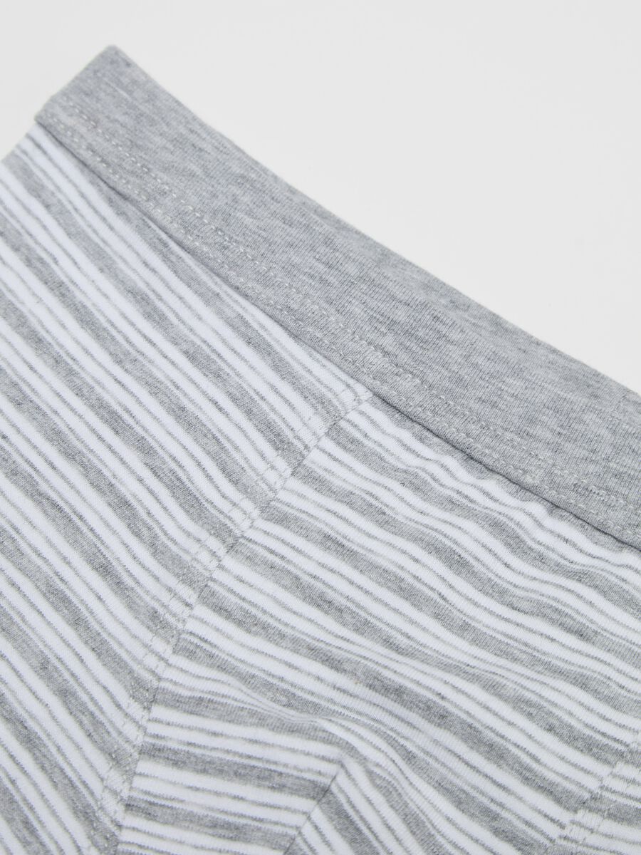 Stretch cotton boxer shorts with striped pattern_2