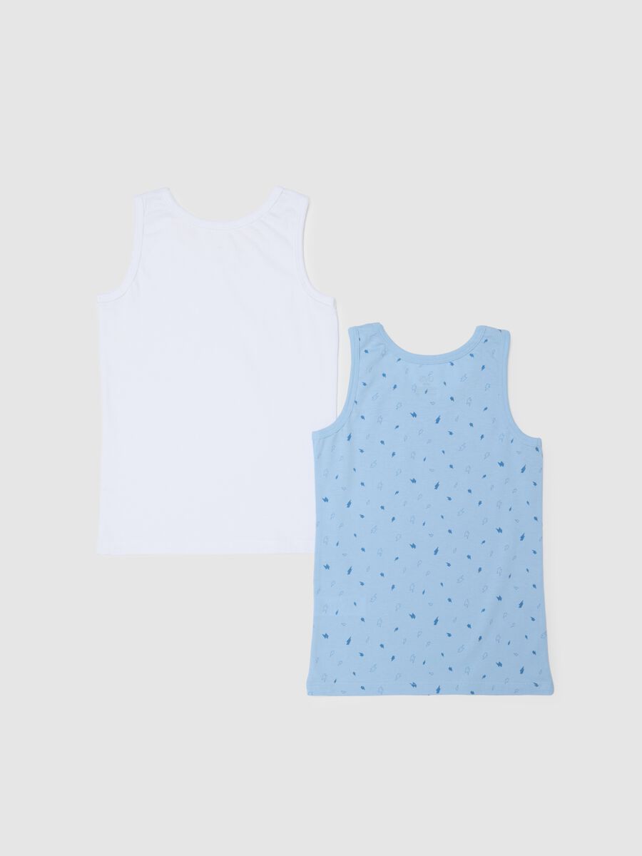 Boys' regular fit pure cotton multicolour tank top twin pack_1