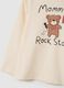 Regular fit beige cotton baby girl t-shirt_2