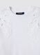 T-shirt bianca in puro cotone con ricami regular fit_1