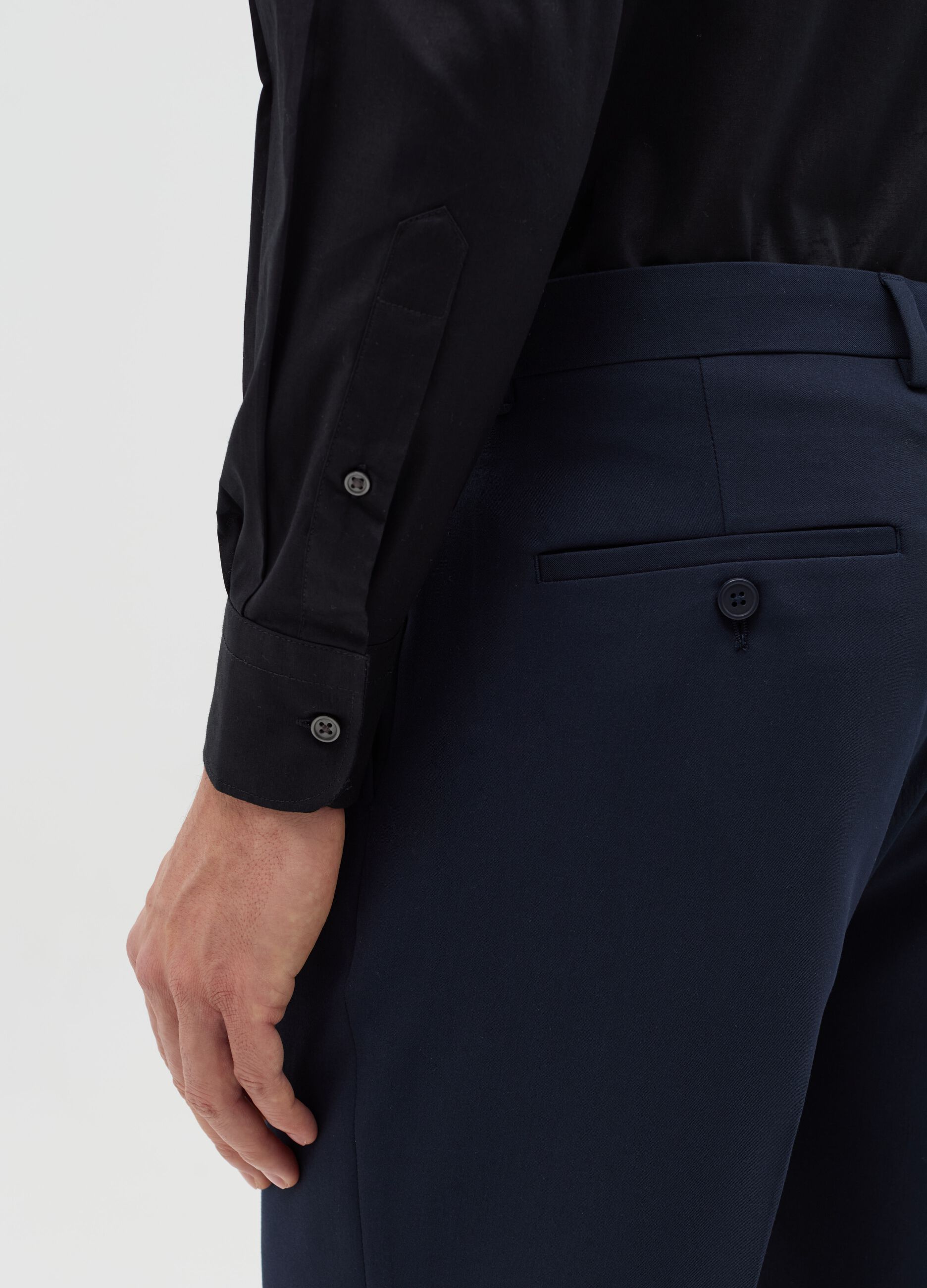 Regular-fit shirt in stretch cotton