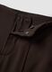 Pantaloni formali marroni flare in viscosa elasticizzata_1