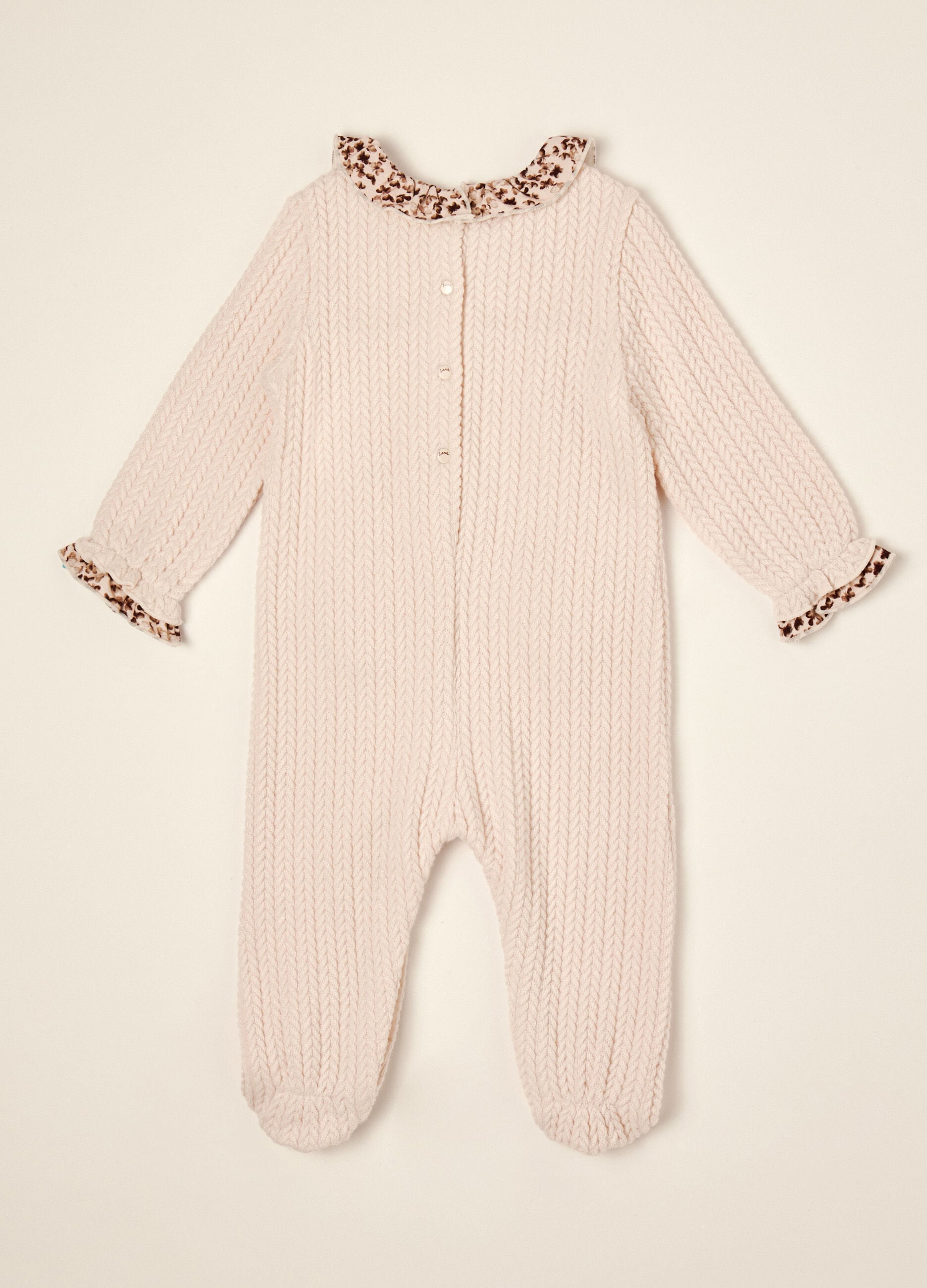 IANA baby girl stretch viscose-blend tricot romper