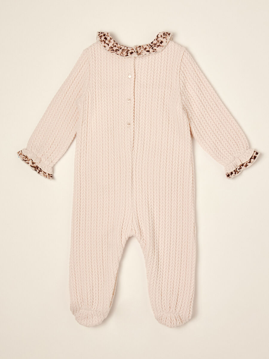 IANA baby girl stretch viscose-blend tricot romper_1