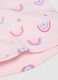 Girl's pink elasticated cotton scarf with prints_2