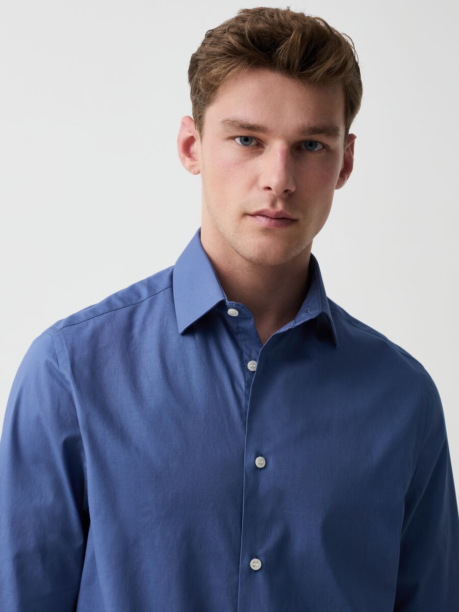 Regular-fit shirt in stretch cotton_1