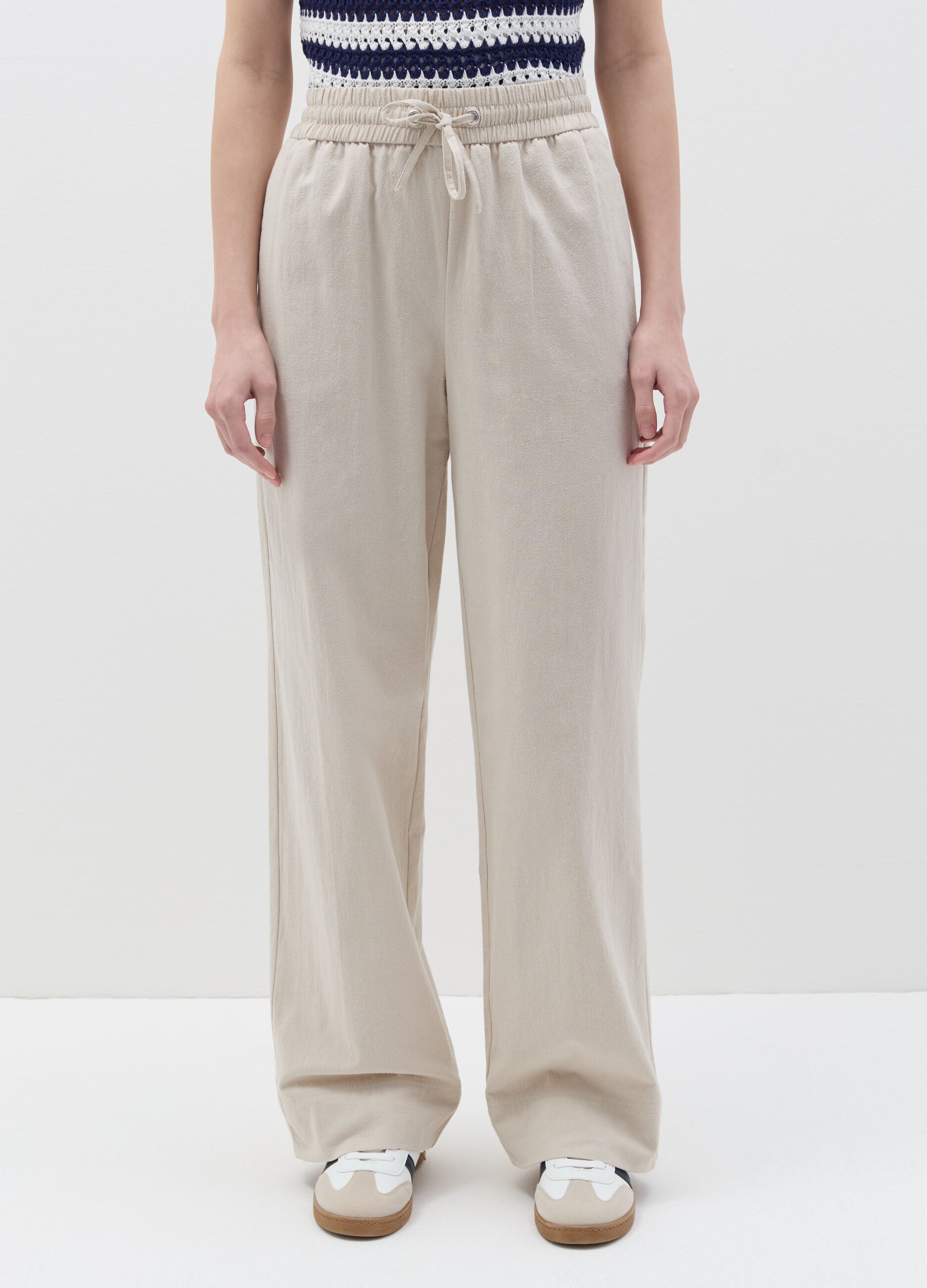 Fluid jogger trousers in cotton