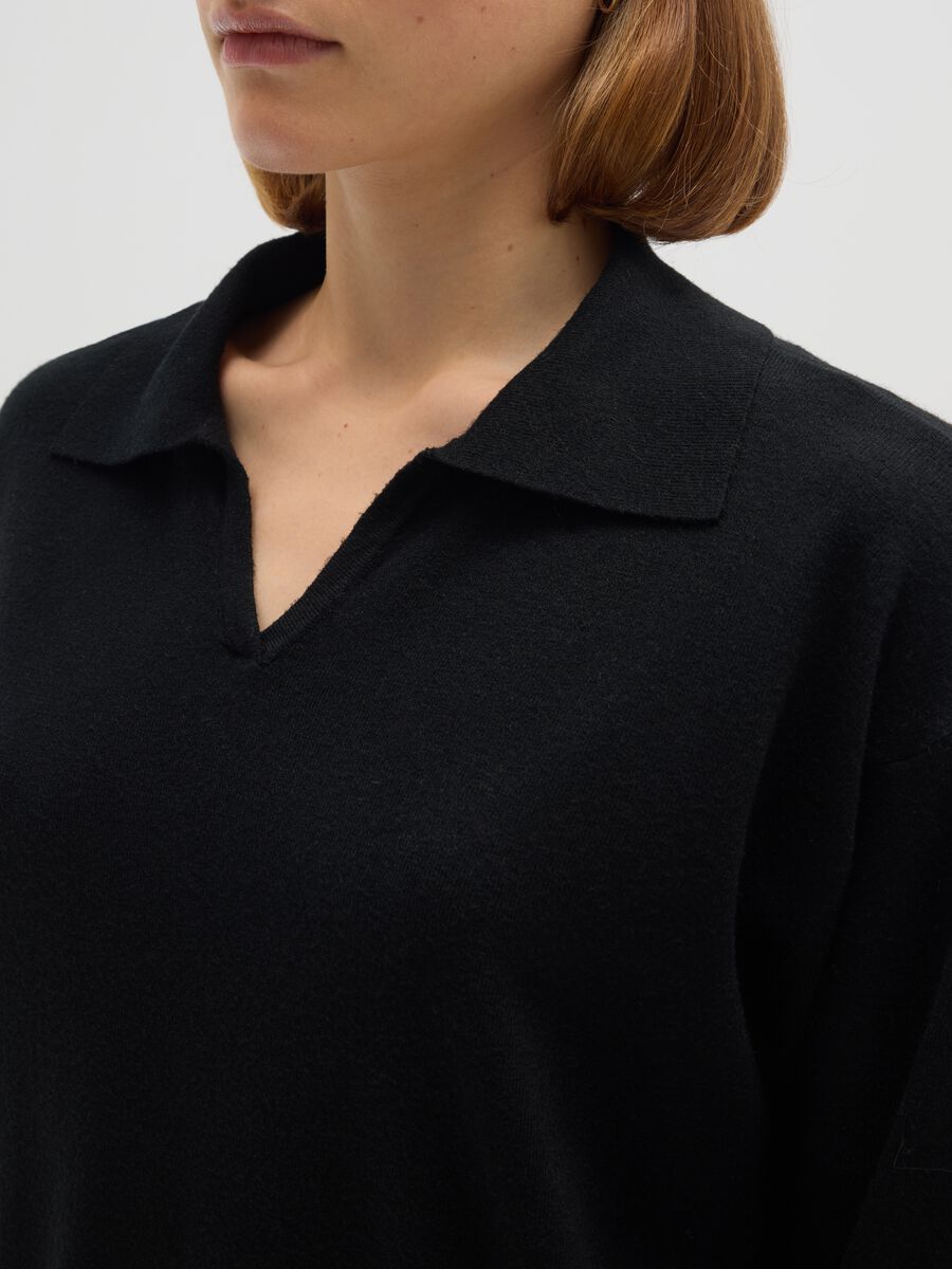 Black long-sleeve shirt with regular fit_3