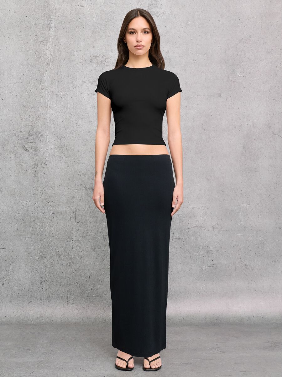Ribbed Perfect T-shirt Black_3