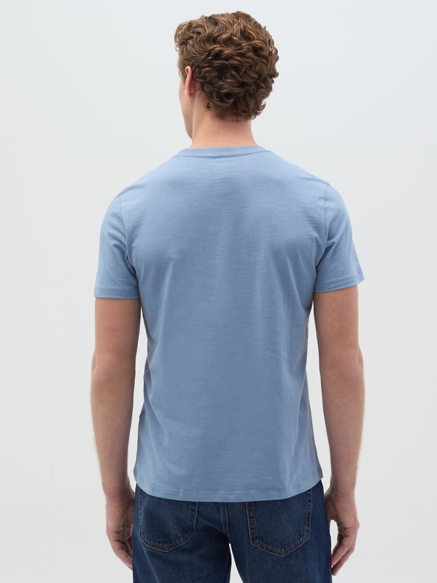 T-shirt in slub cotton with round neck_3