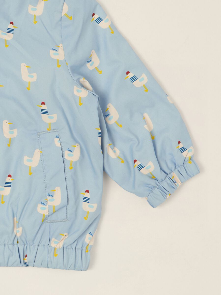 Blue baby jacket with zip and hood_1