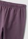 Pigiama beige e viola in puro cotone organico con stampa coniglietti_2