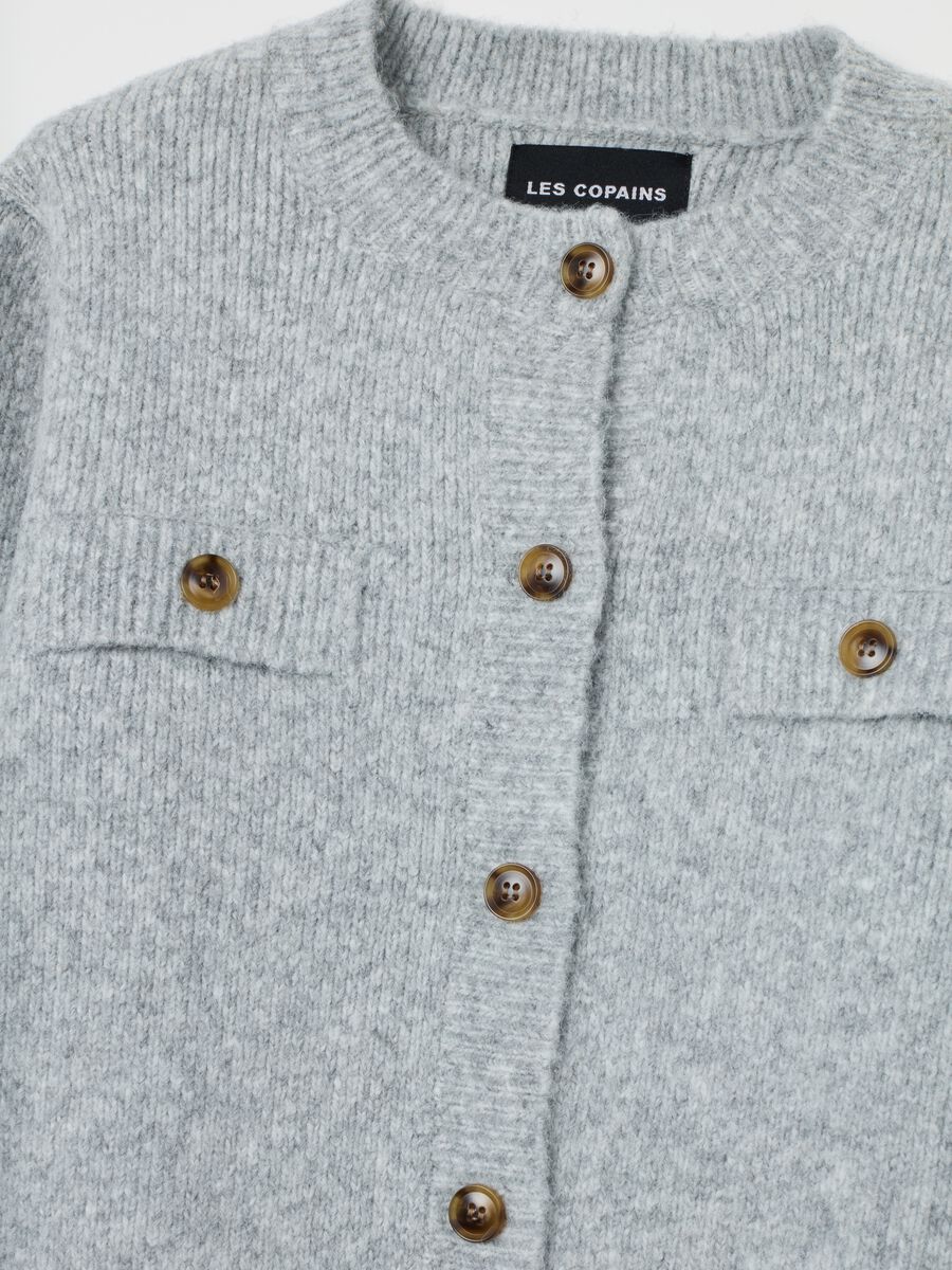 Grey wool blend cardigan_5