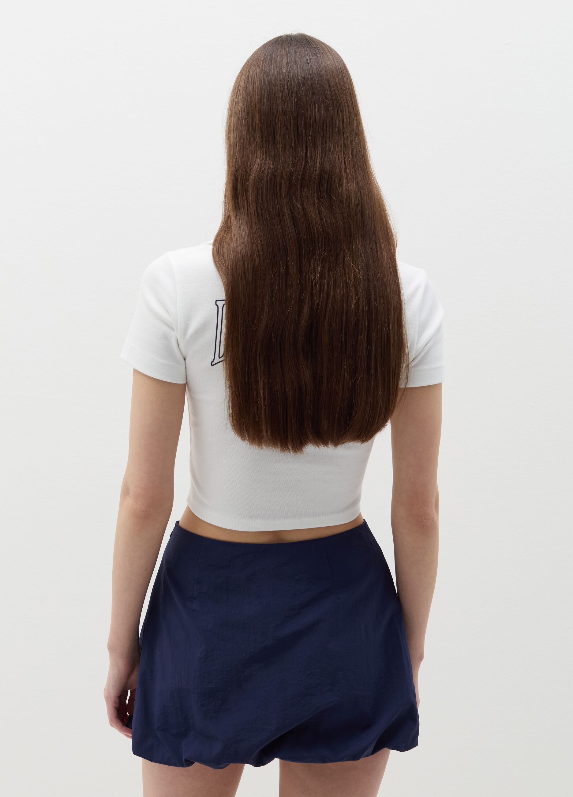 T-shirt con scollo a polo