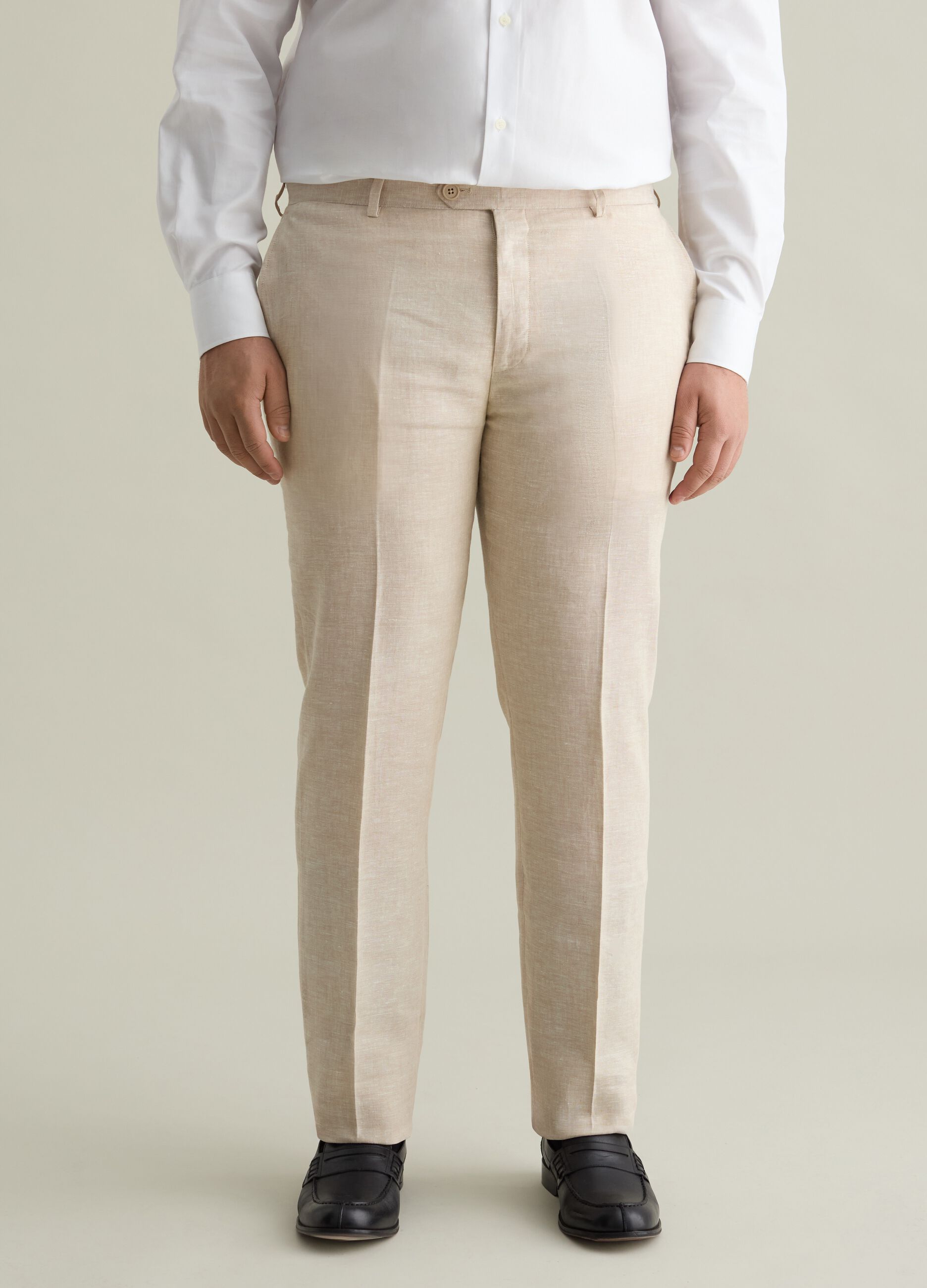 Pantalone chino oversize in lino Plus Size
