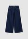 Jeans in puro cotone denim blu da ragazza wide leg_3