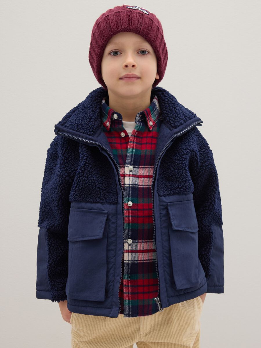 Red Beanie Hat with Embroidered Patches_0