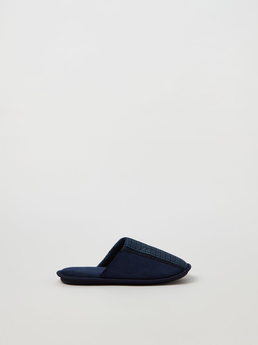 Pantofole con inserto pied de poule_0