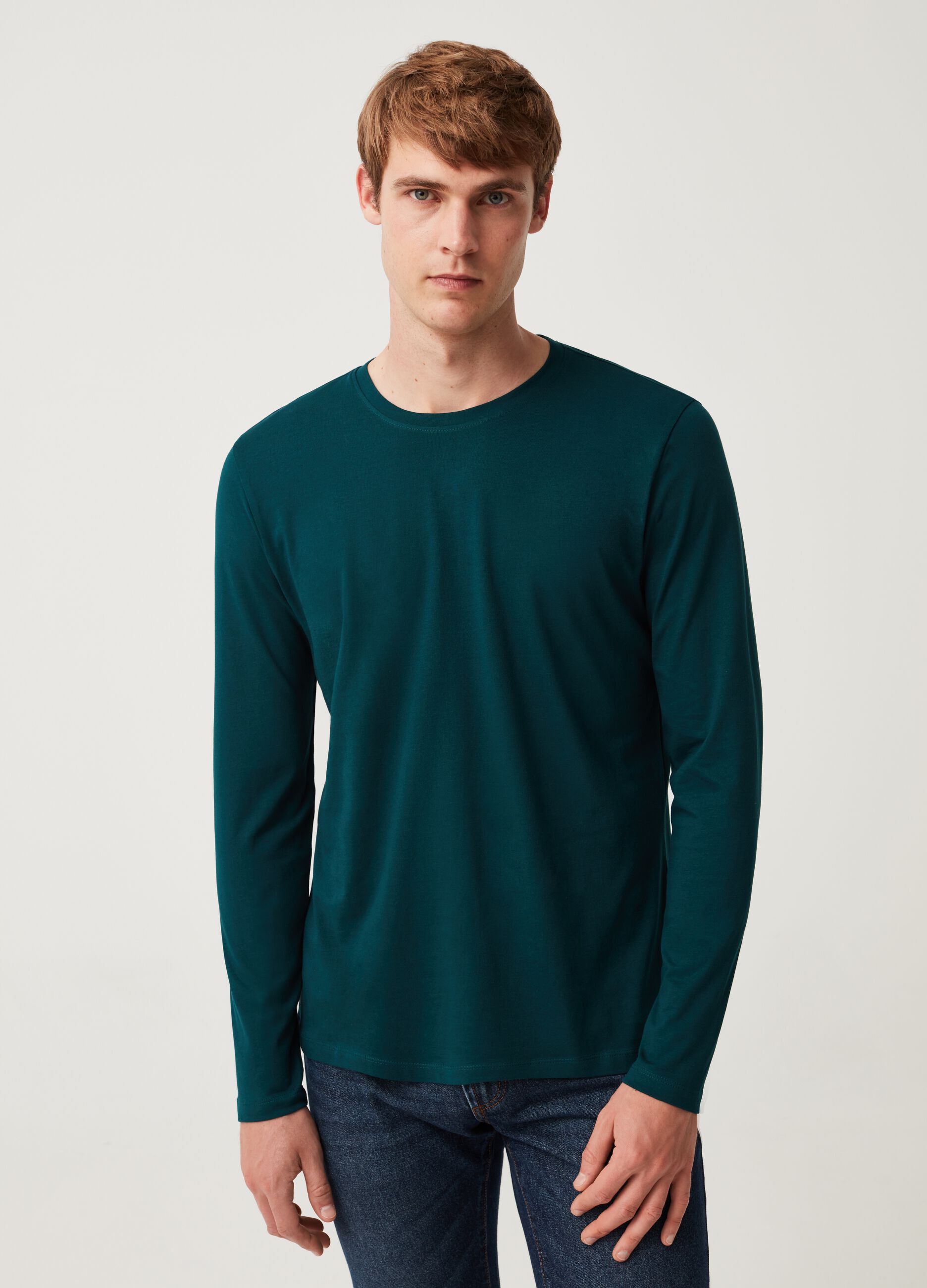 T-shirt a maniche lunghe in jersey_1