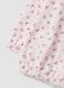 Pigiama rosa in puro cotone jersey organico con fantasia floreale per neonata e bimba_2