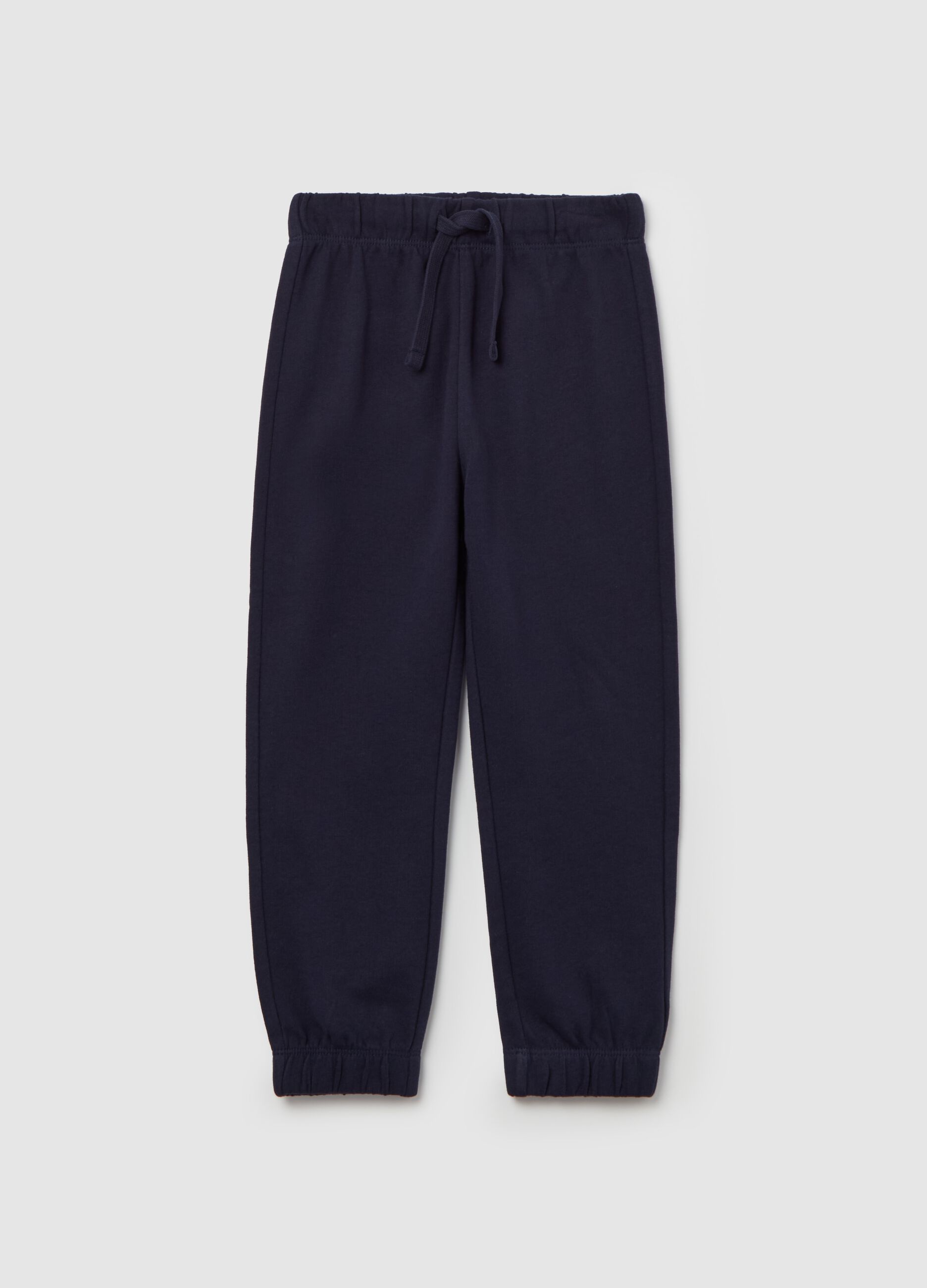 Fleece joggers with drawstring