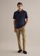 Blue linen and cotton blend polo regular fit_1