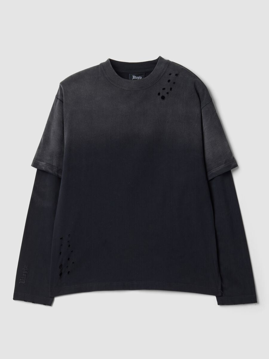 Double Longsleeve Sunfaded Black_0
