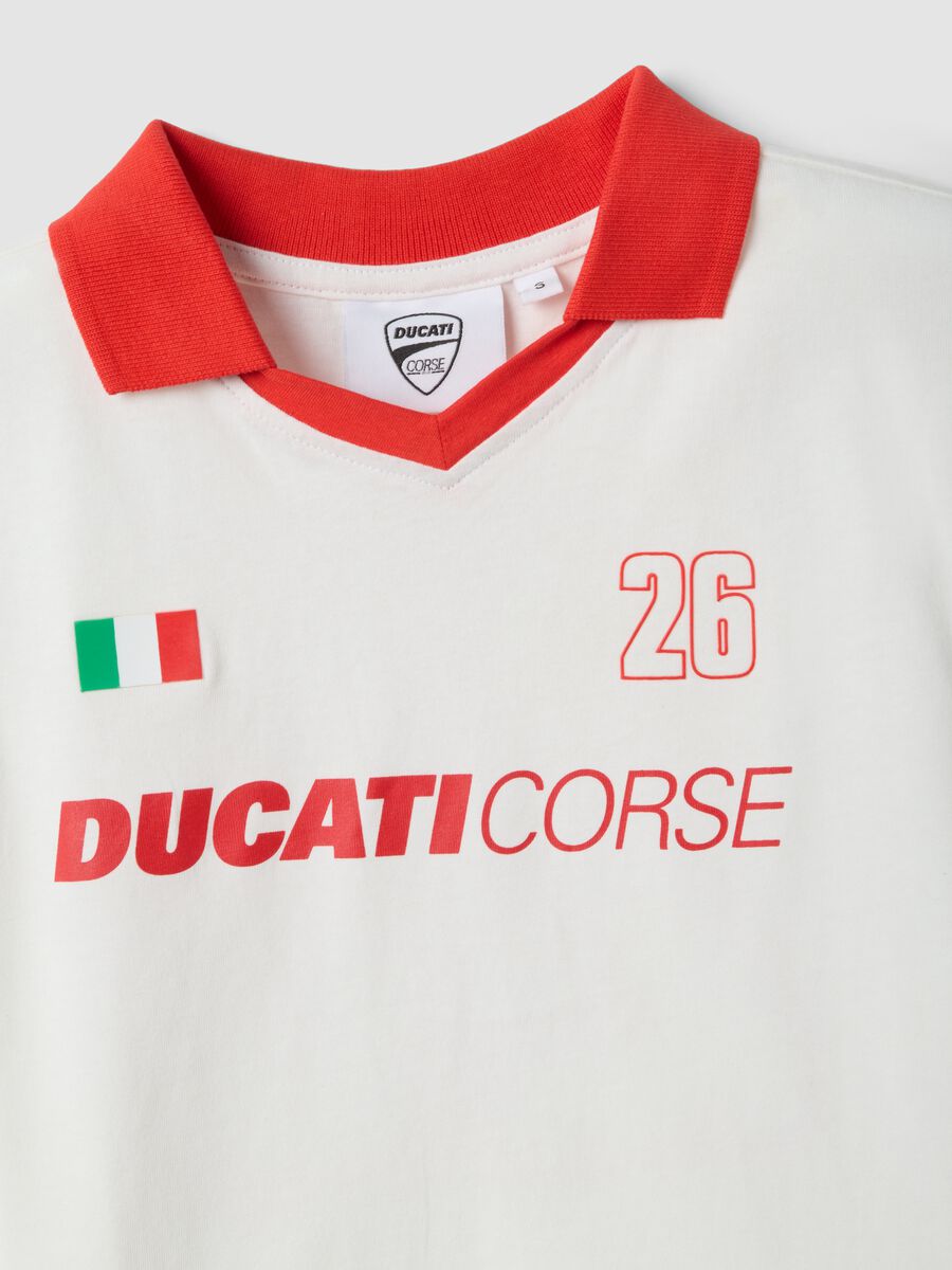 Multicolour pure cotton regular fit T-shirt with Ducati print_1