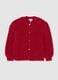 Red knitted cardigan for girls regular fit_0